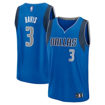 Men's Dallas Mavericks Anthony Davis Royal Fast Break Replica Player Jersey - Icon Edition